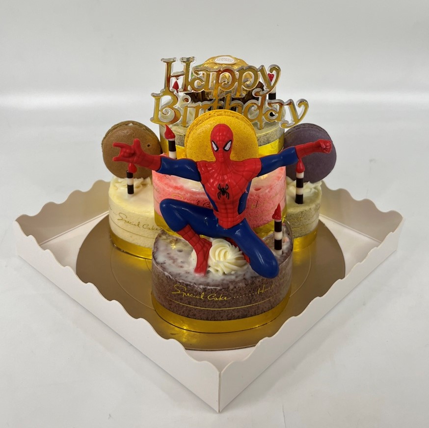 蜘蛛人公仔城堡蛋糕